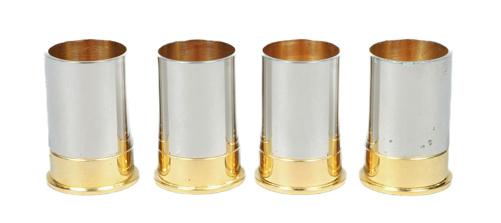 (4) Hermes Bullet Casing Shot Glasses (1 of 6)
