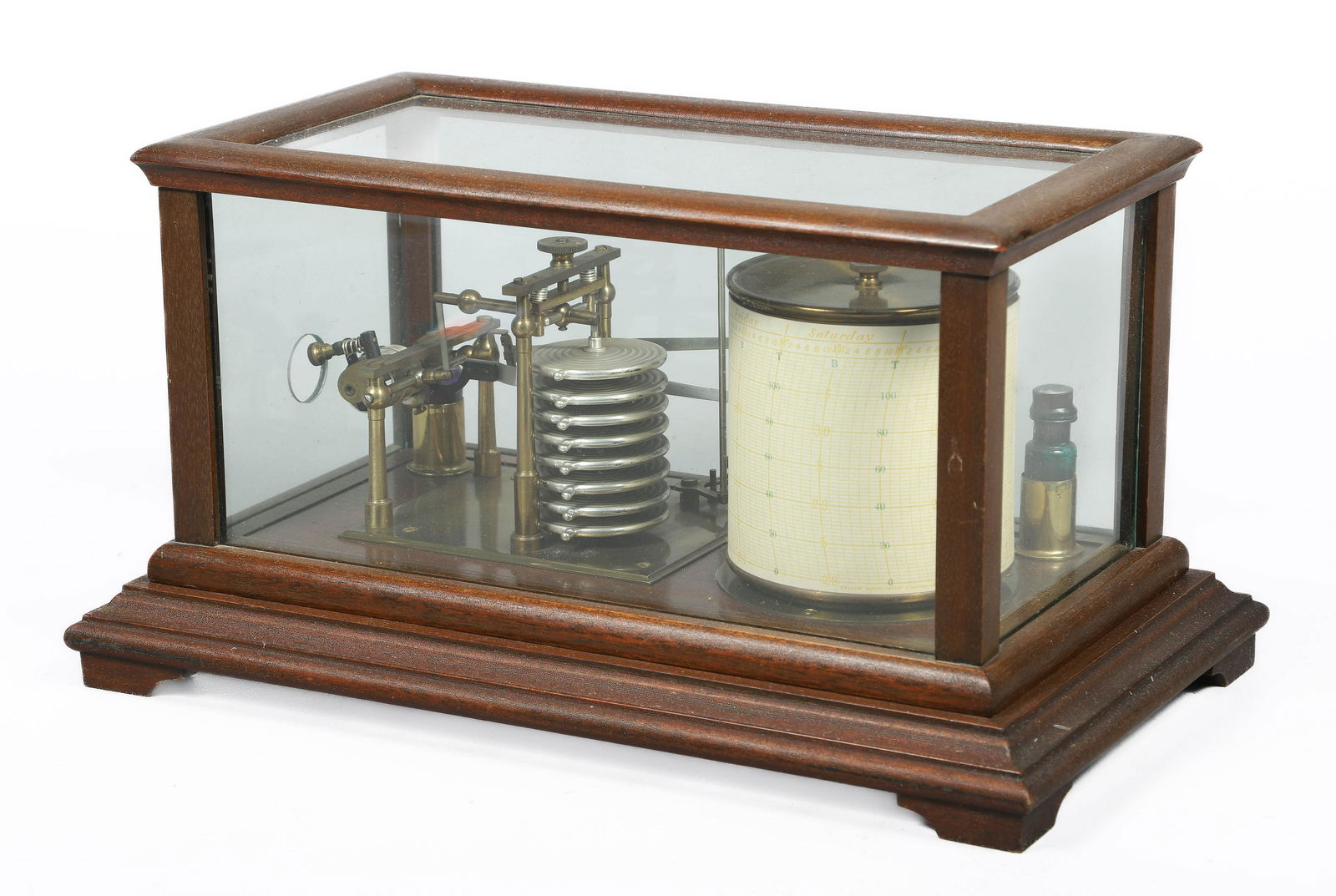 Antique Tycos Stormograph Barograph In Case (1 of 9)