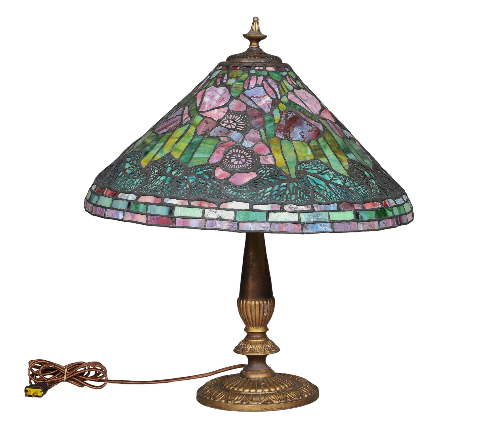 Leaded Glass Table Lamp (1 of 7)