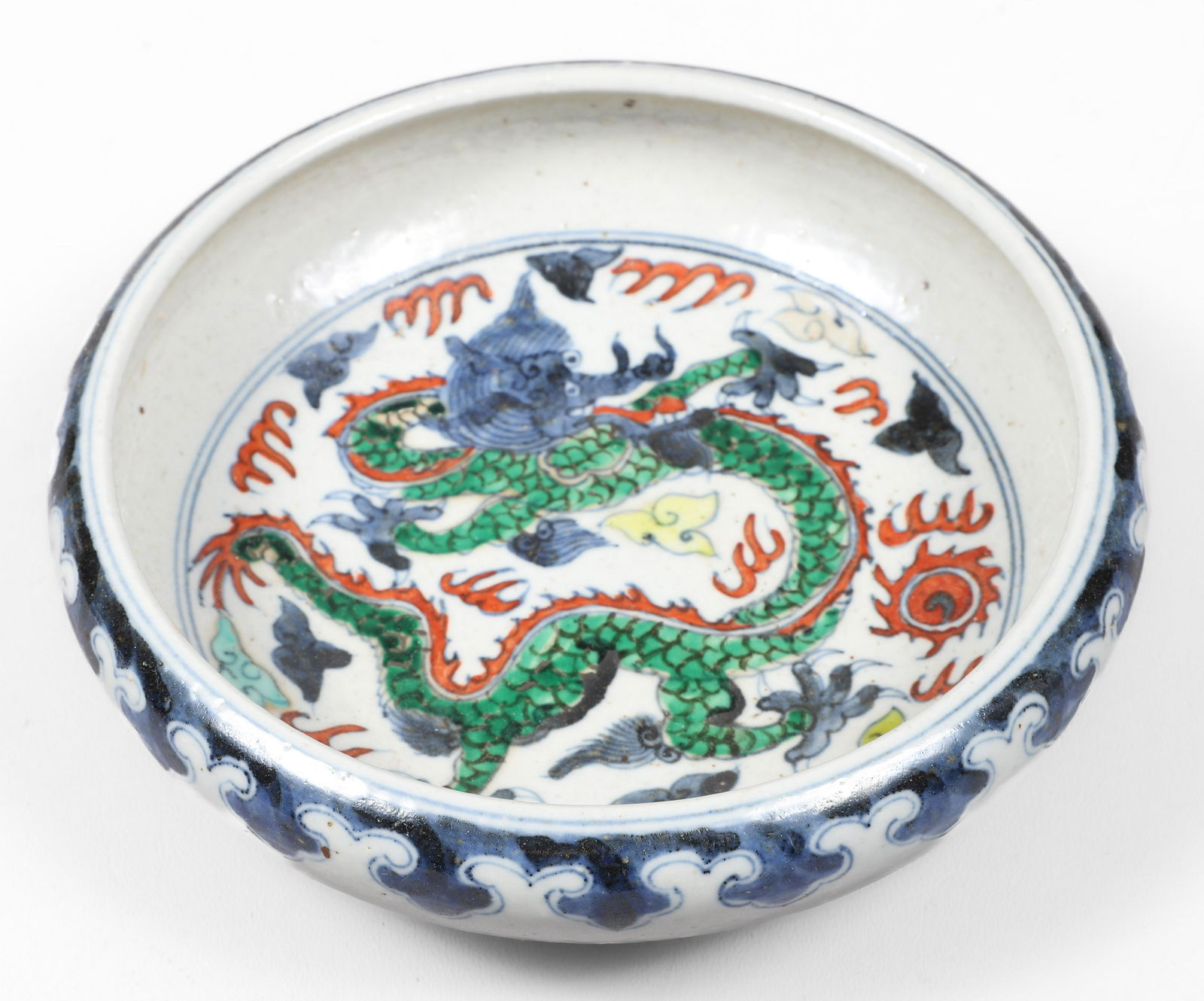 Chinese Wucai Brush Washer Bowl (1 of 4)