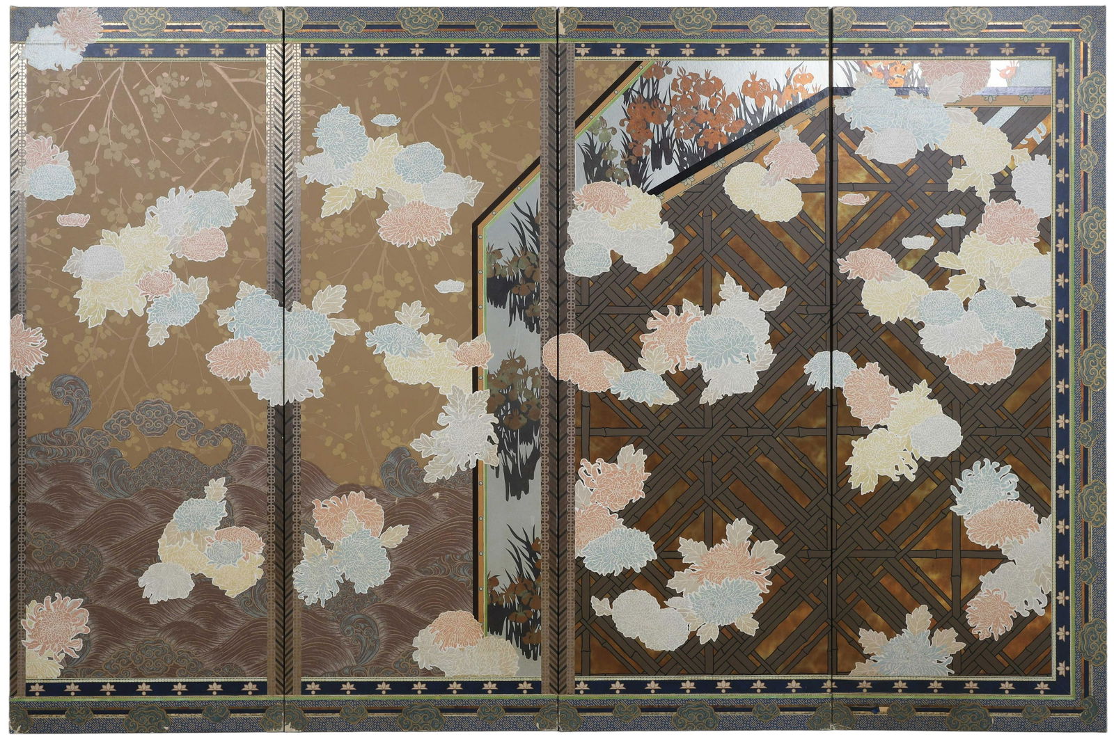 Monumental Japanese 8-Panel Screen (1 of 8)