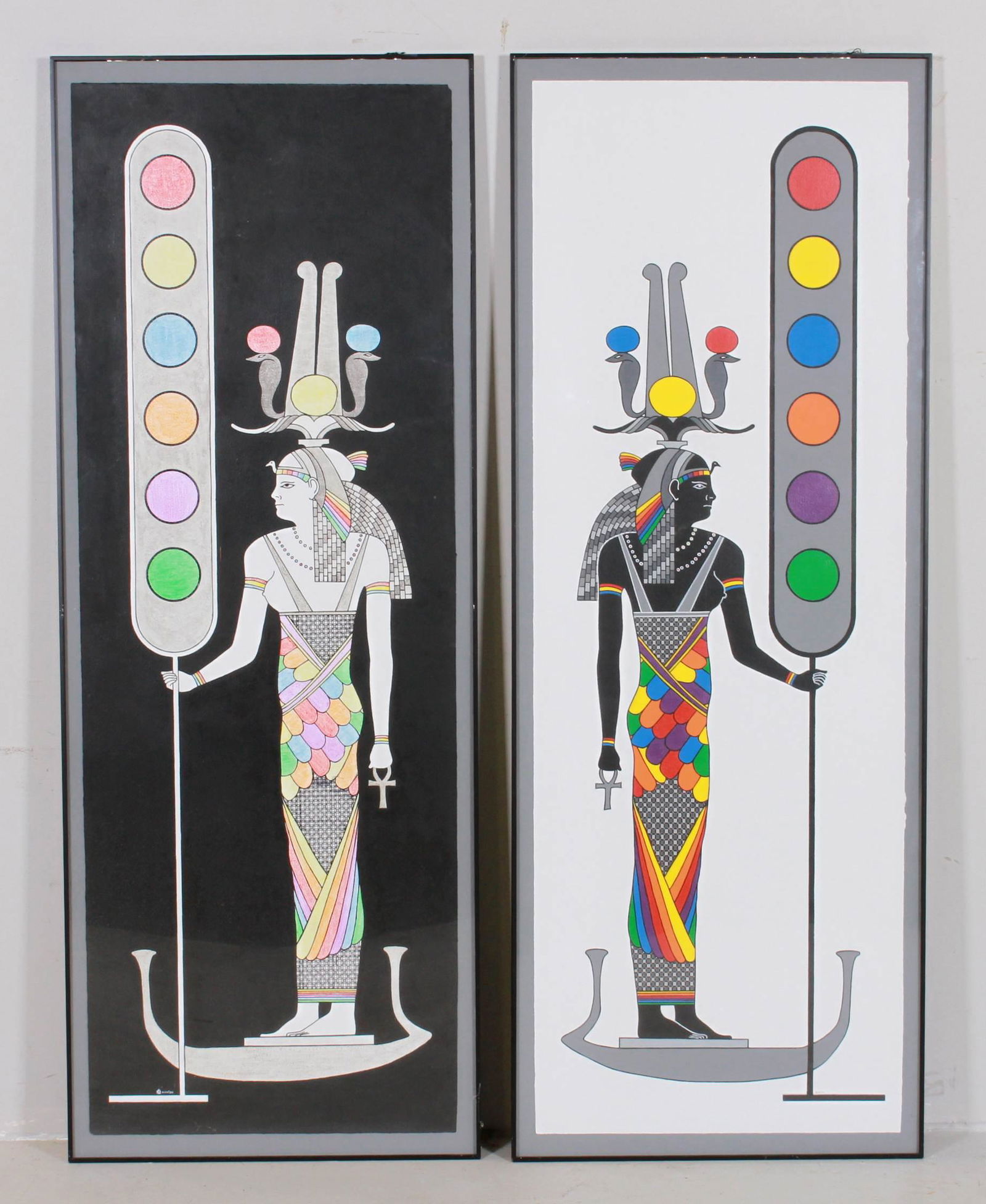 Morris BlackmanEgyptian Figures Diptych (1 of 1)