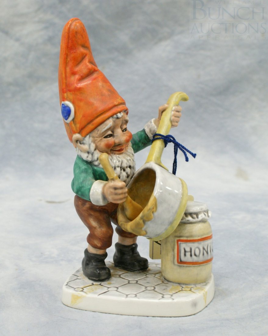 Goebel co-boy gnome figurine "Tome the Honey Love: Goebel co-boy gnome figurine "Tome the Honey Lover" 1970 Well 504, 8" tall, no visible damage