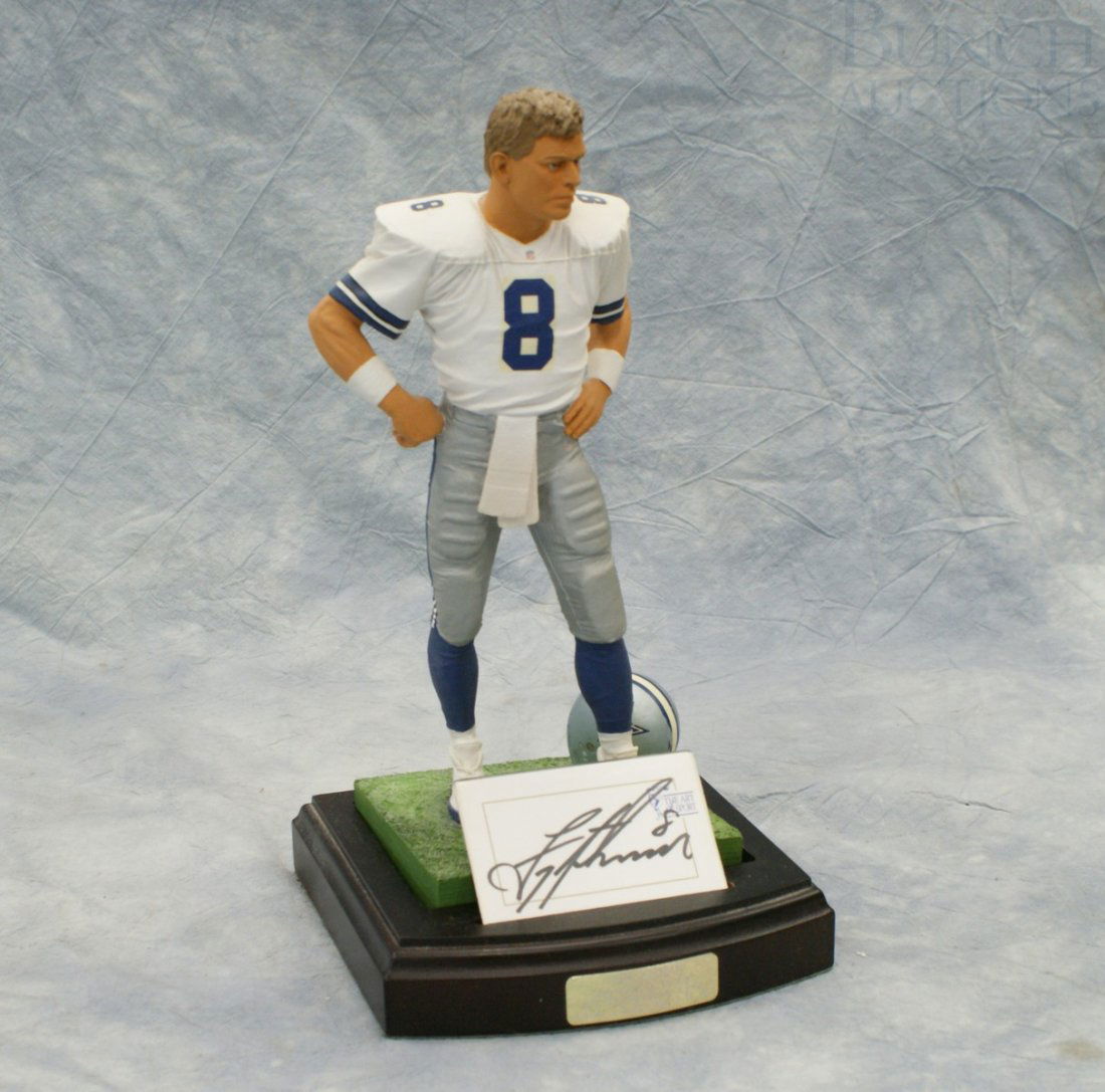 Troy Aikman "Approach to Victory" NFC Championshi: Troy Aikman "Approach to Victory" NFC Championship Game Dallas v Green Bay 1-14-98, The Art of Sport football figurine, personally autographed, 11" tall
