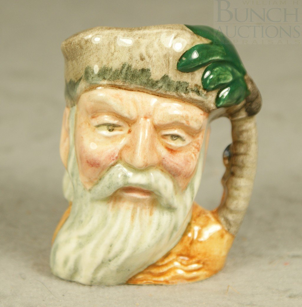 Royal Doulton Robinson Crusoe toby jug, D6546, 3": Royal Doulton Robinson Crusoe toby jug, D6546, 3" tall