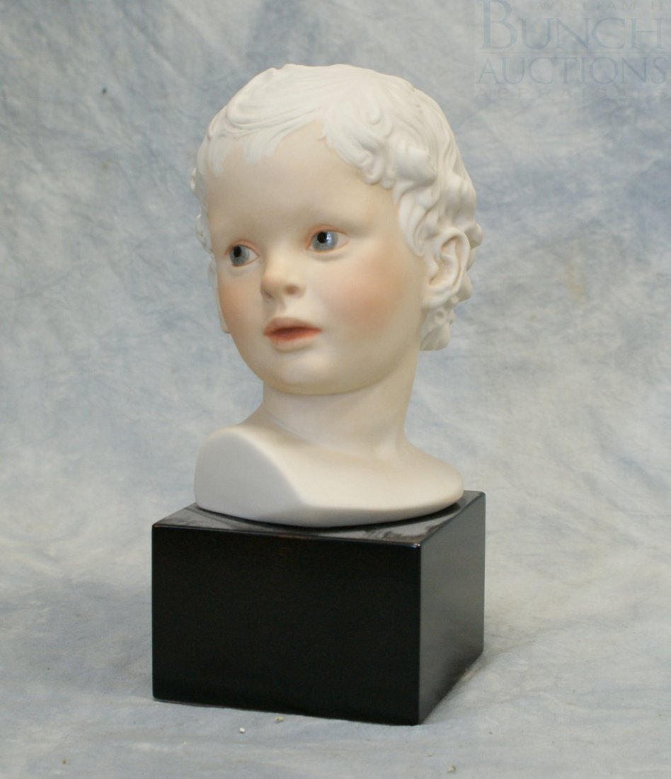 Cybis Eros Boy Bust bisque porcelain, 9 1/2" h: Cybis Eros Boy Bust bisque porcelain, 9 1/2" h