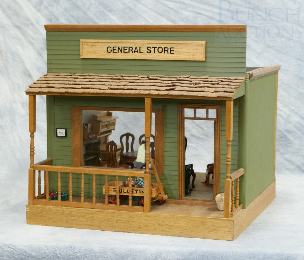 General Store diorama, poker table, electrified, : General Store diorama, poker table, electrified, 16" h x 16 1/2" w x 16 1/2" d