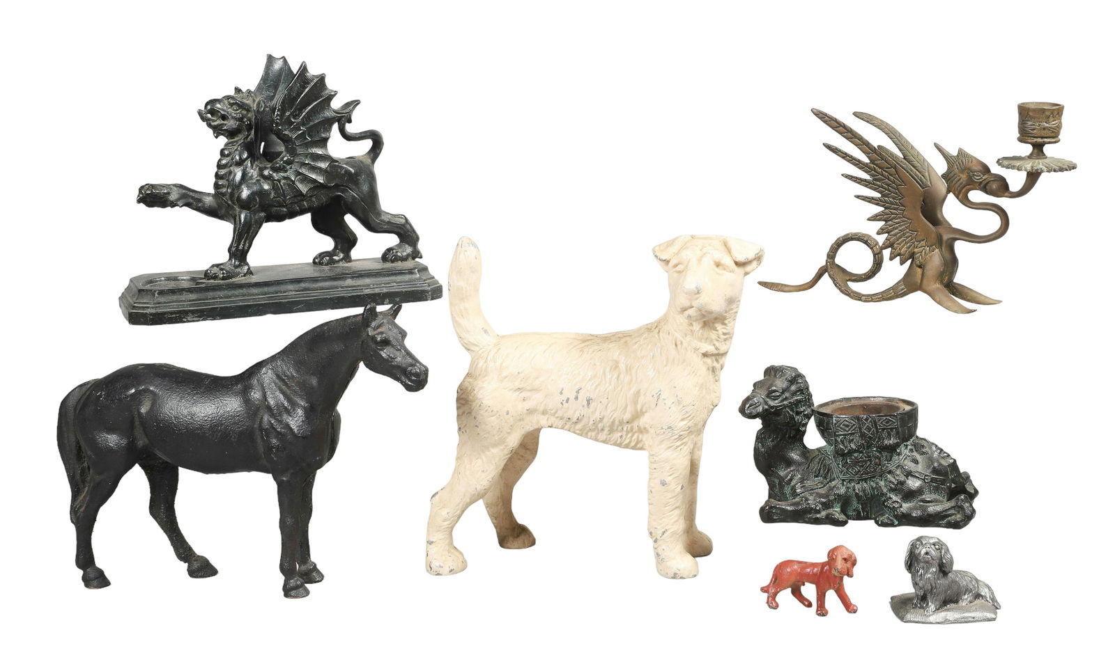 (7) Metal Animal Figures Auction