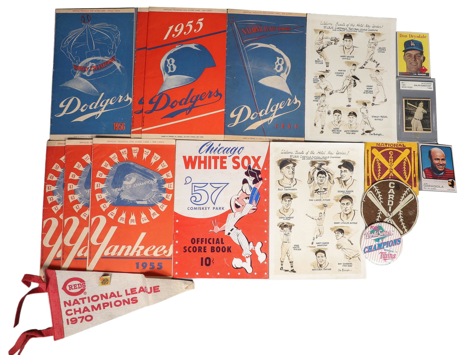Baseball Lot, Varied Scorecards and Baseball Cards (1 of 3)