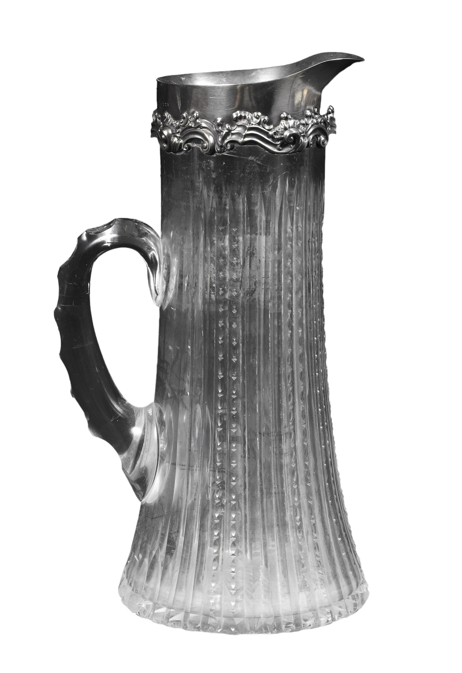 Mauser Manufacturing Co Sterling & Crystal Pitcher (1 of 5)