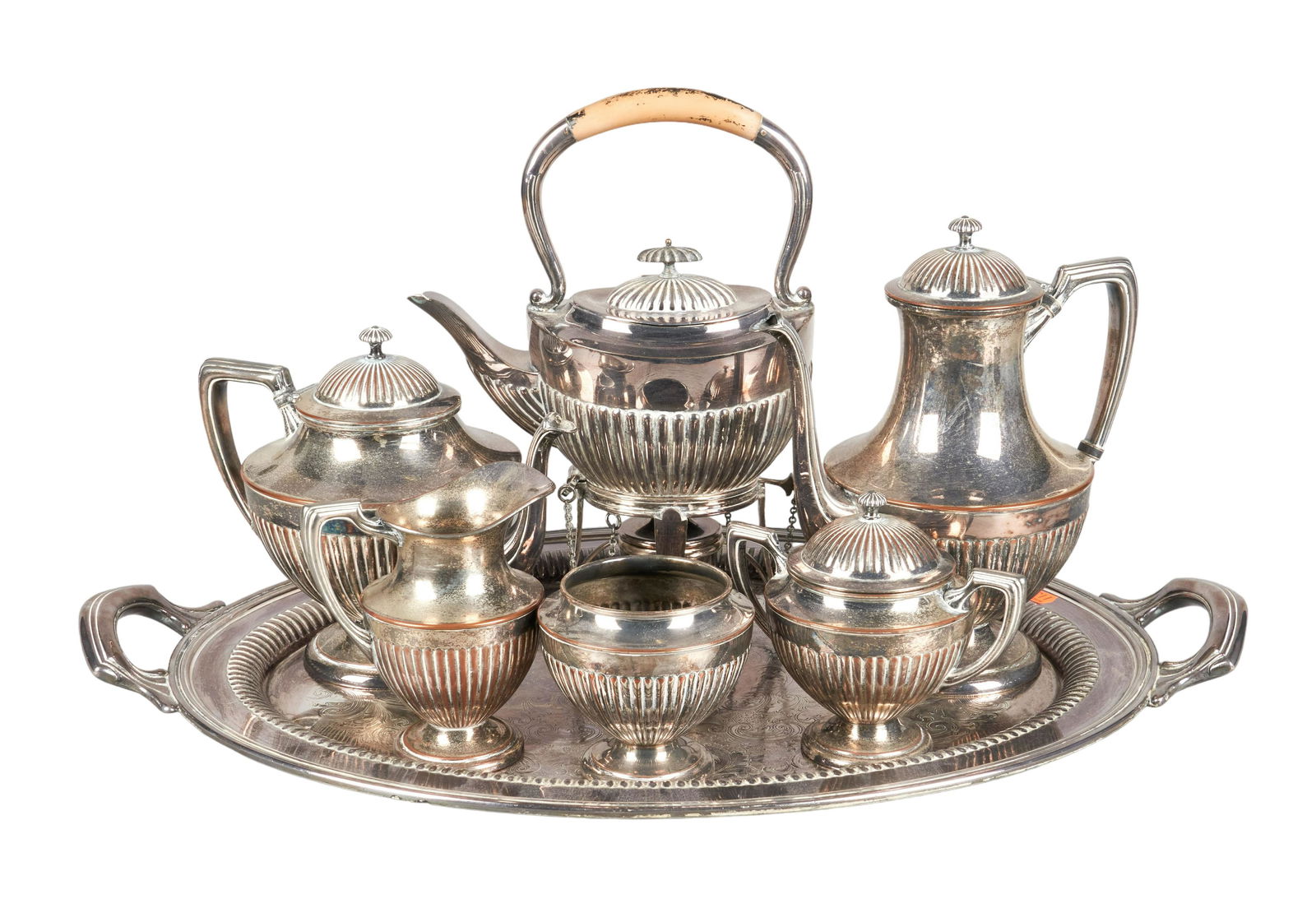 Crescent Silver Plate Tea Set (1 of 8)