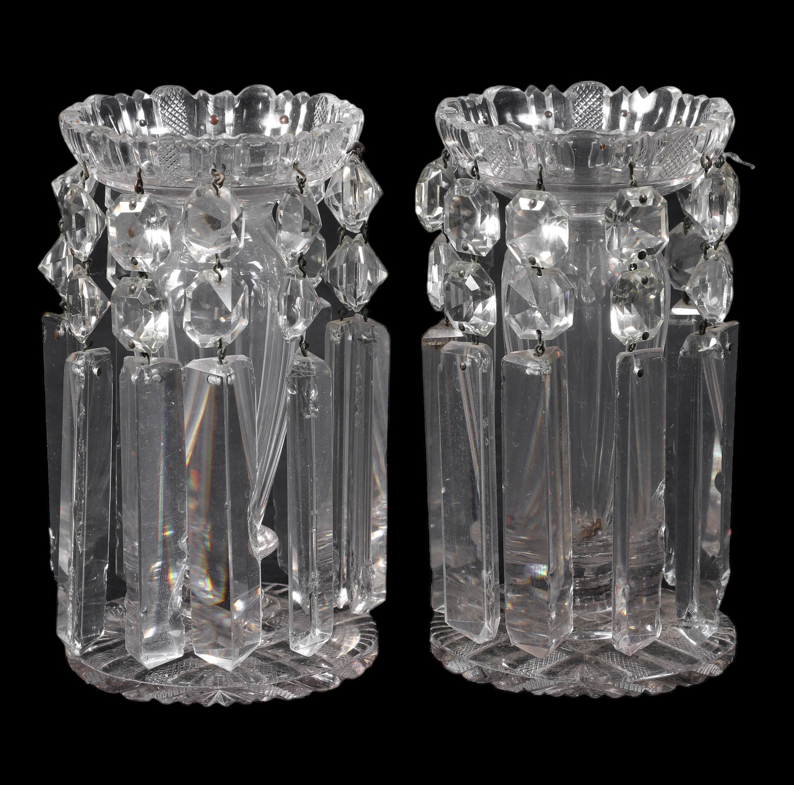 Pair of Cut Crystal Girandoles (1 of 3)