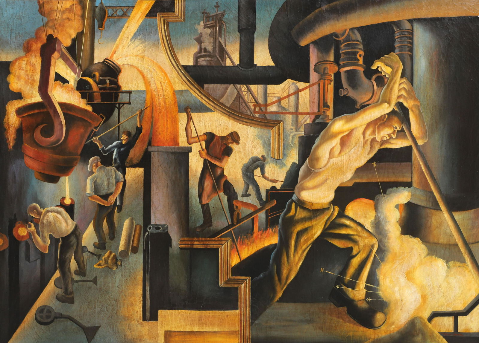 Reproduction Painting after Thomas Hart Benton (1 of 3)