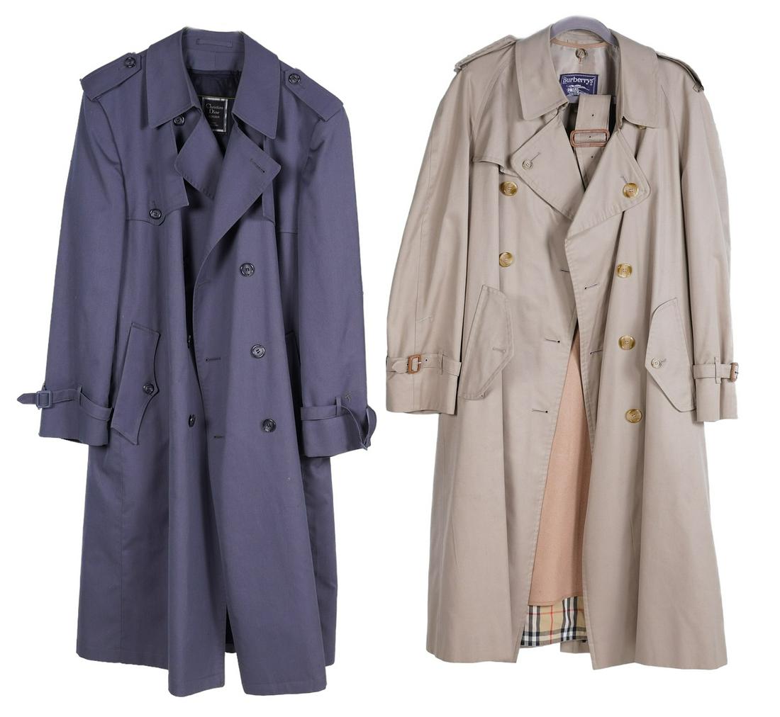 (2) Christian Dior and Burberrys Mens Trench Coats (1 of 3)