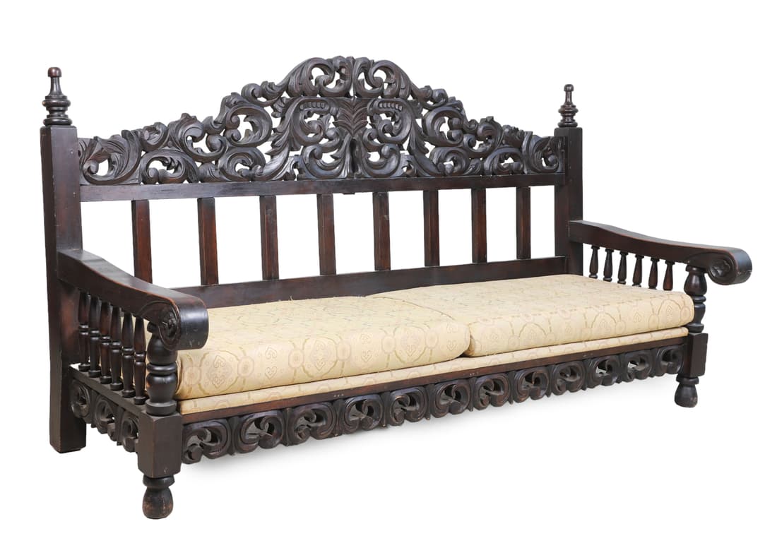 Italian style carved sofa (1 of 2)