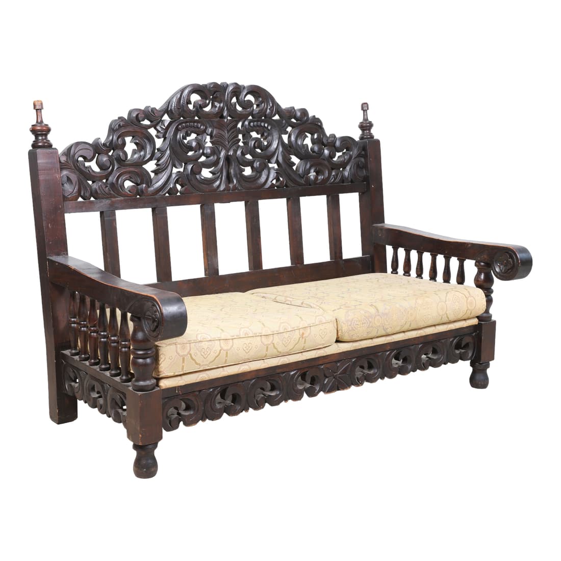 Italian style carved loveseat (1 of 2)