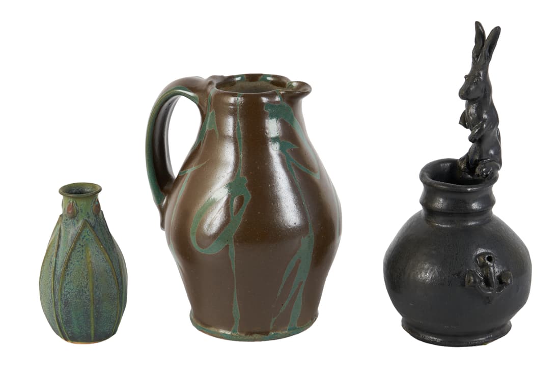 (3) Studio Pottery Vases and Pitcher (1 of 3)
