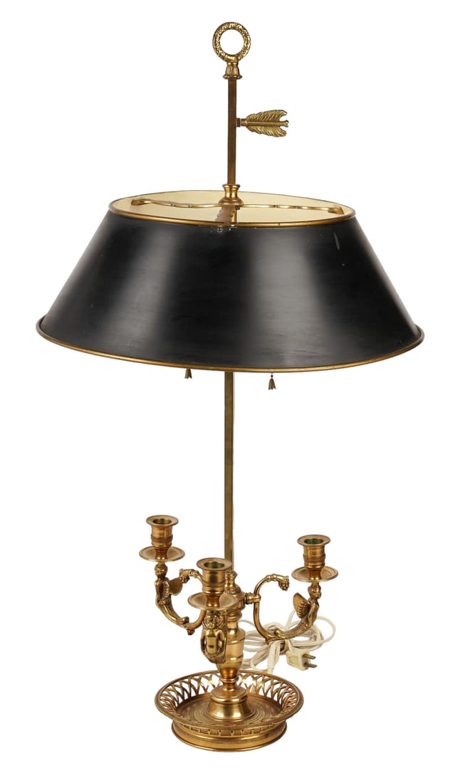 Gilt Bronze Bouillotte Table Lamp (1 of 2)