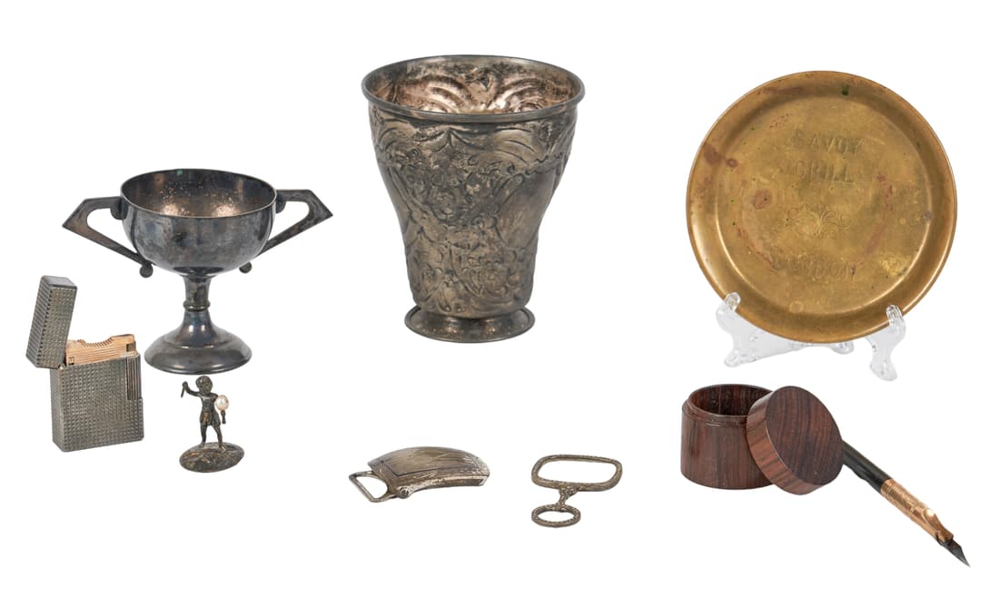 Various Sterling, Brass and Silver Tone Collectibles (1 of 1)