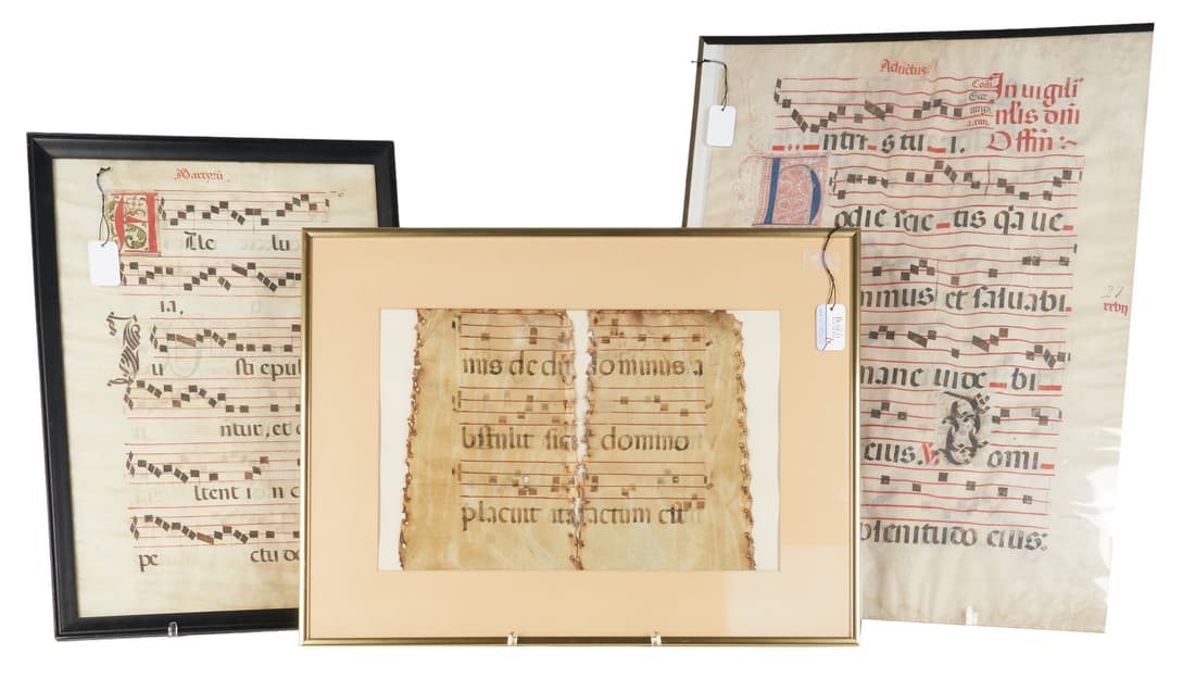 (3) Framed Illuminated Gregorian Chants/Hymns (1 of 1)