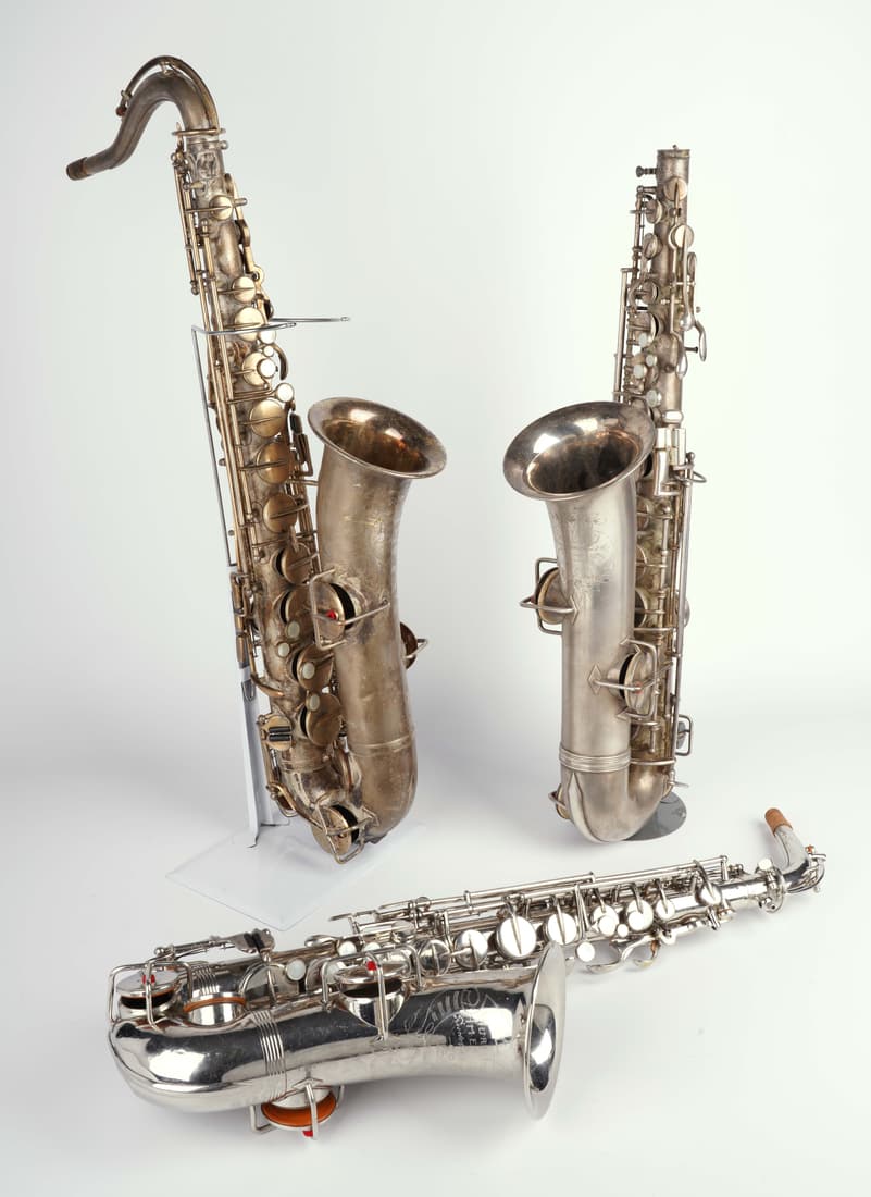 (3) Silver Plate Saxophones (1 of 1)