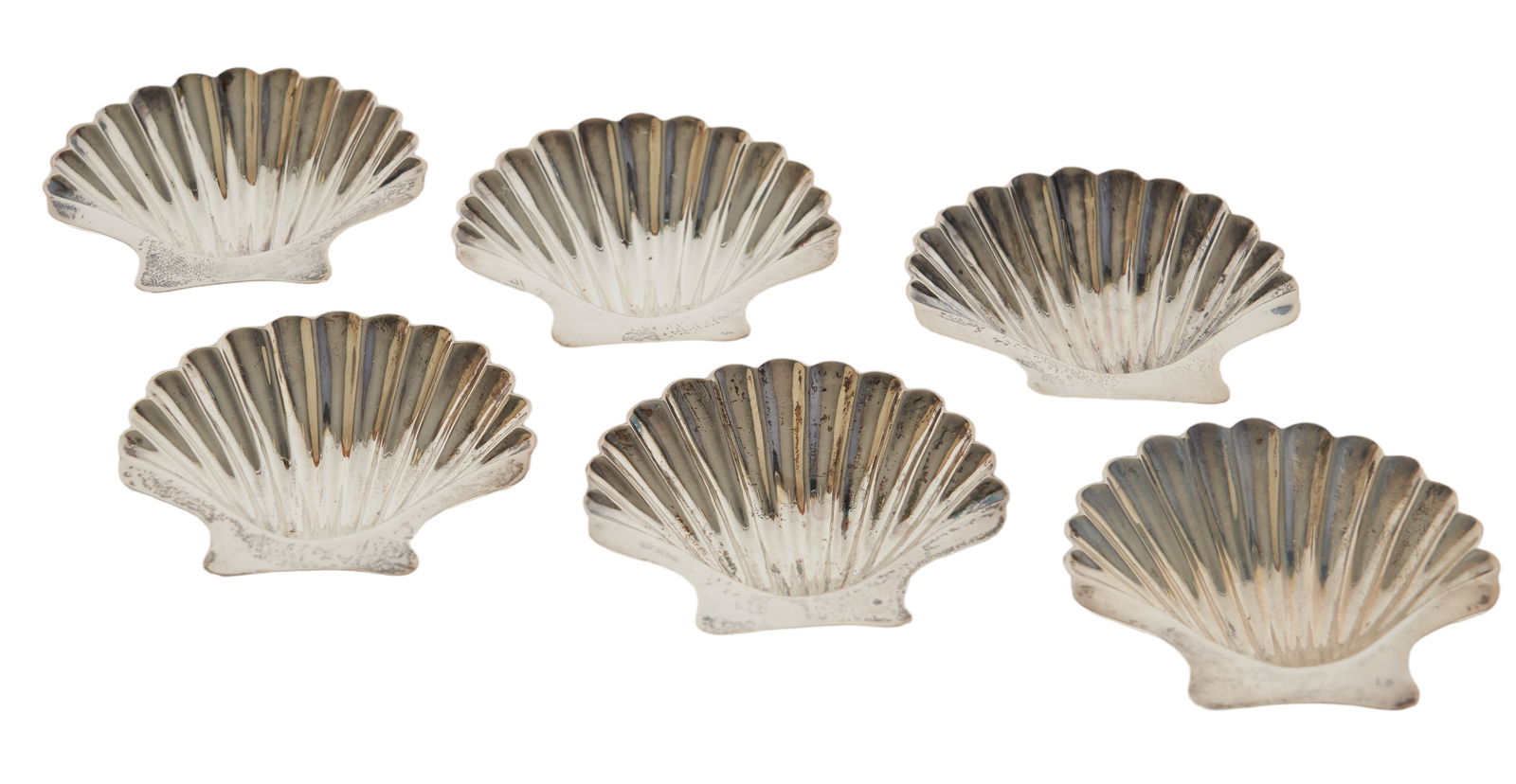 (6) Sterling Shell Form Nut Dishes, 3.39 TO (1 of 3)