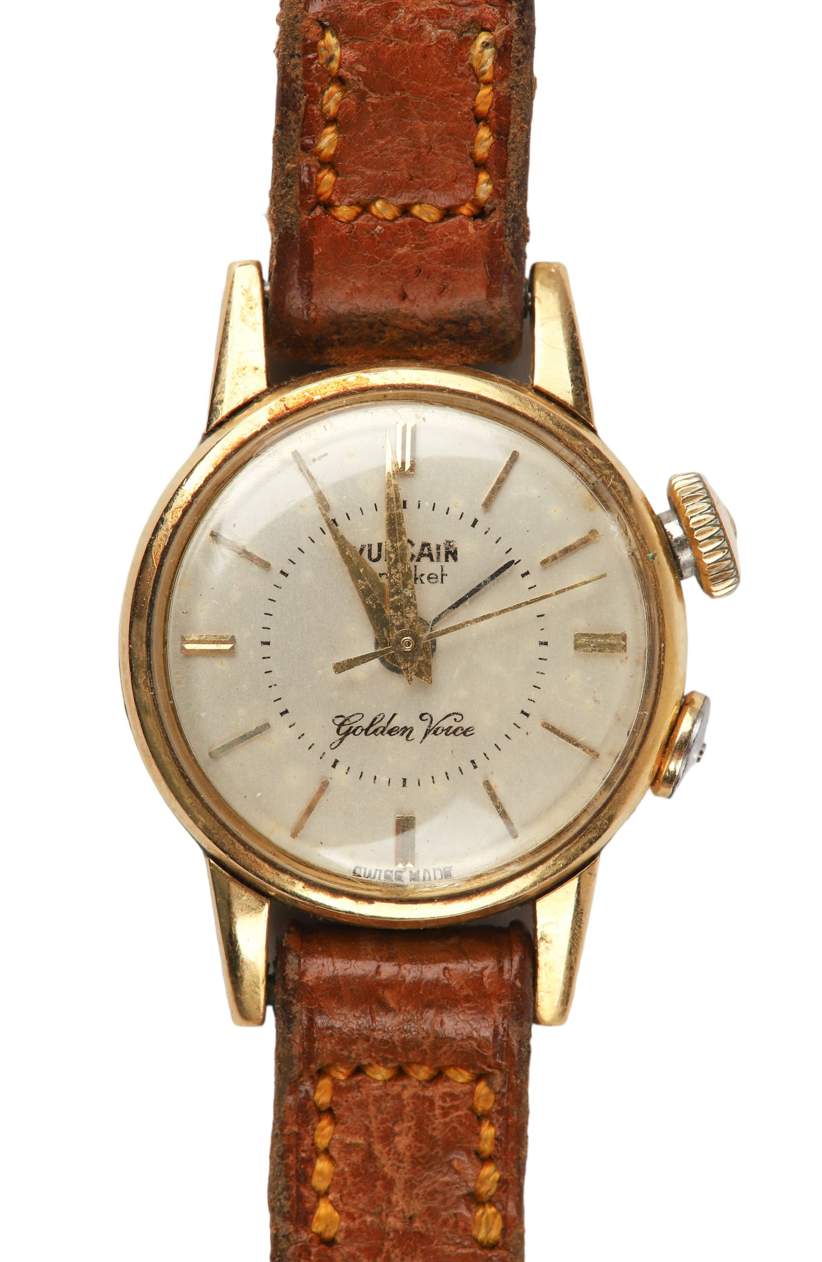 18K Vulcain Cricket Golden Voice Wristwatch (1 of 4)
