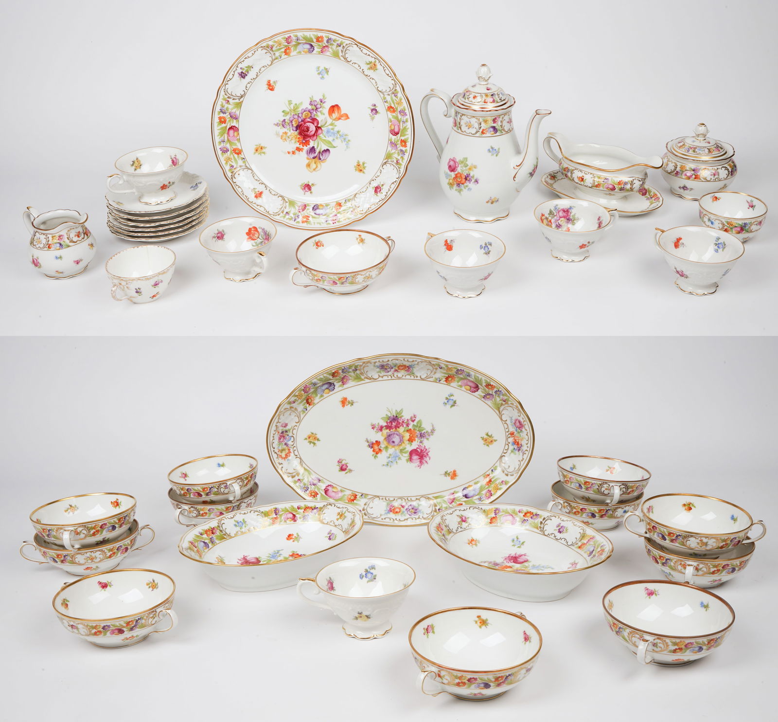 (34) Pcs Schumann Empress Flowers Dinnerware (1 of 5)