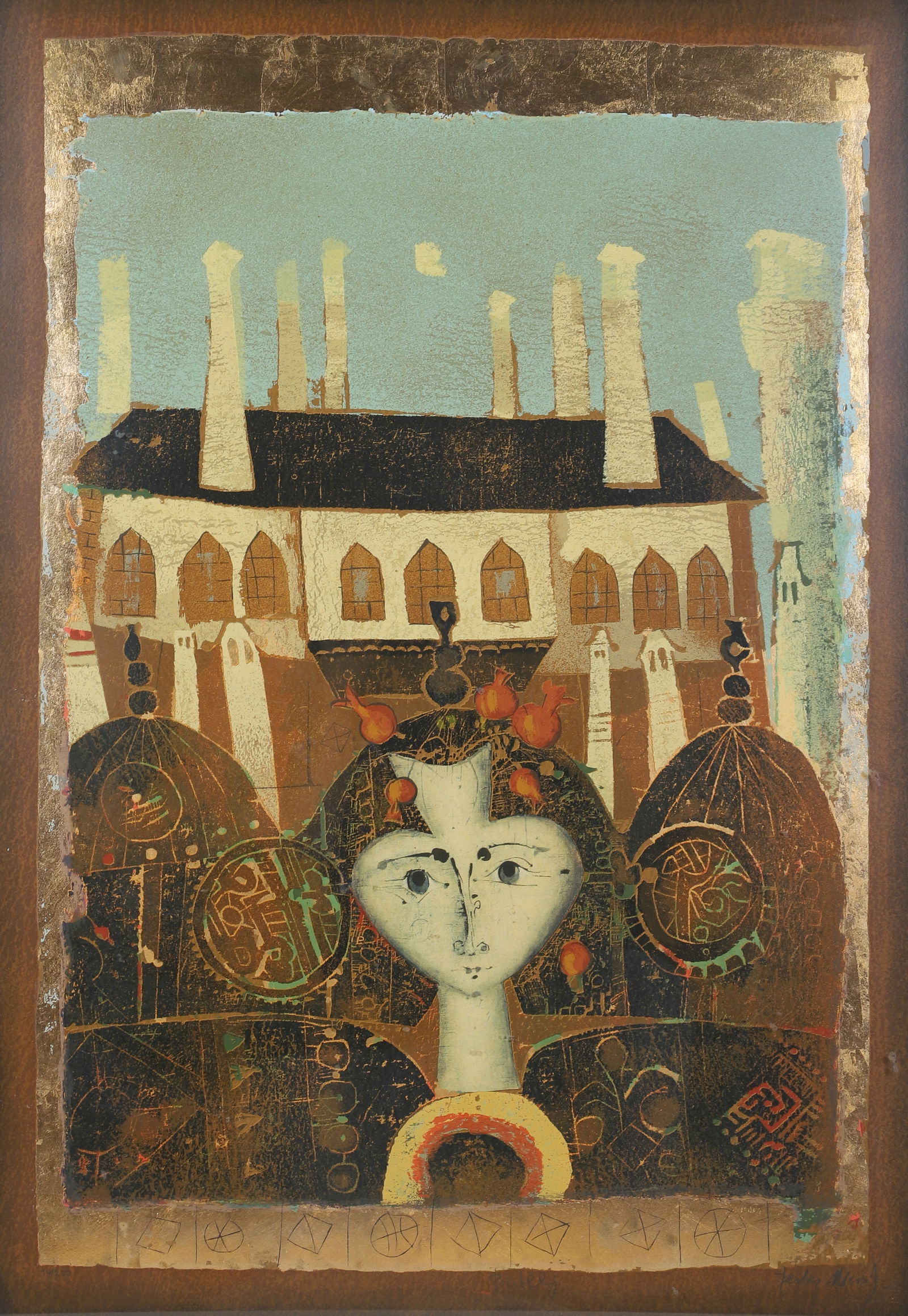 Mersad Berber Color Woodcut "Pocitelj" (1 of 4)