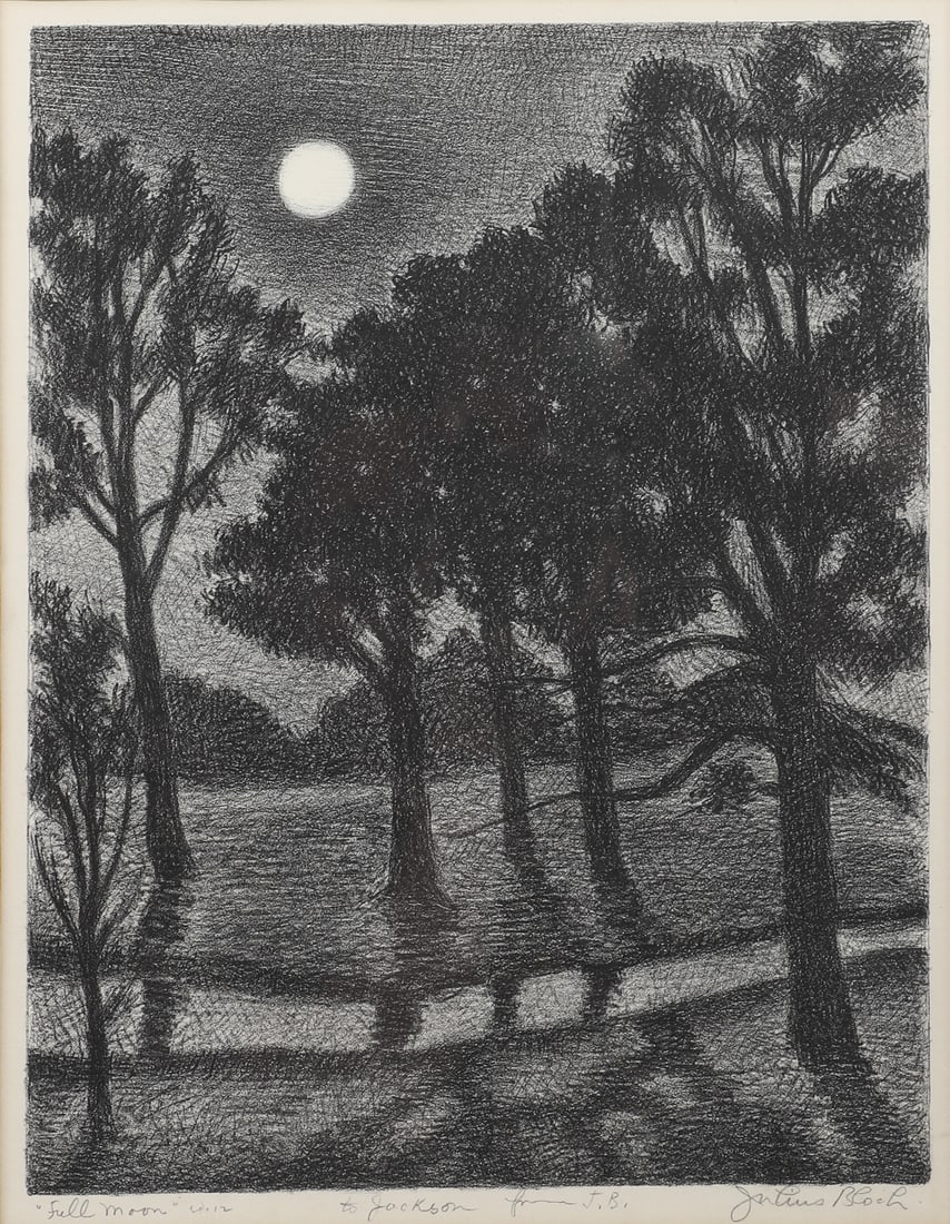 Julius Bloch Lithograph "Full Moon" (1 of 5)