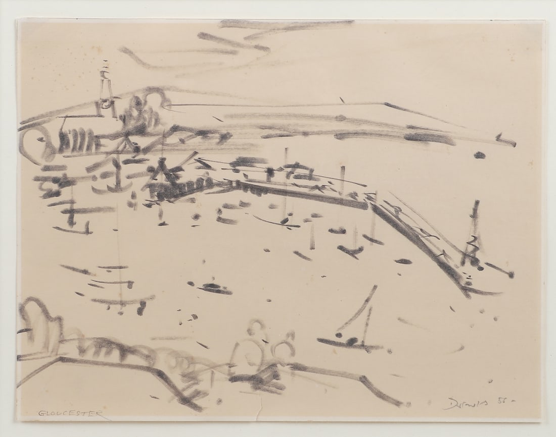 Werner Drewes Drawing "Gloucester" (1 of 4)