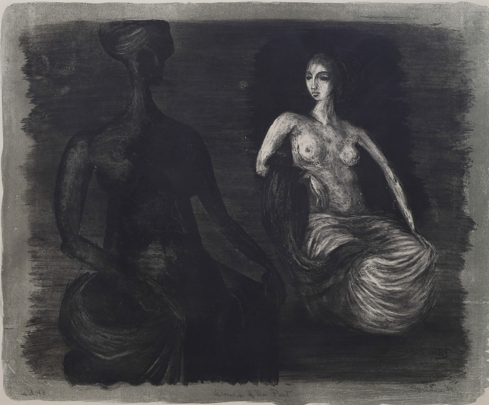 Benton Spruance Lithograph "Worlds of the Past" (1 of 5)