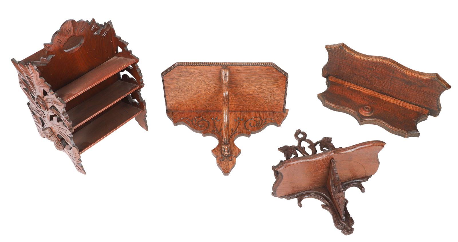 Oak Wall Shelves and Stand (1 of 4)