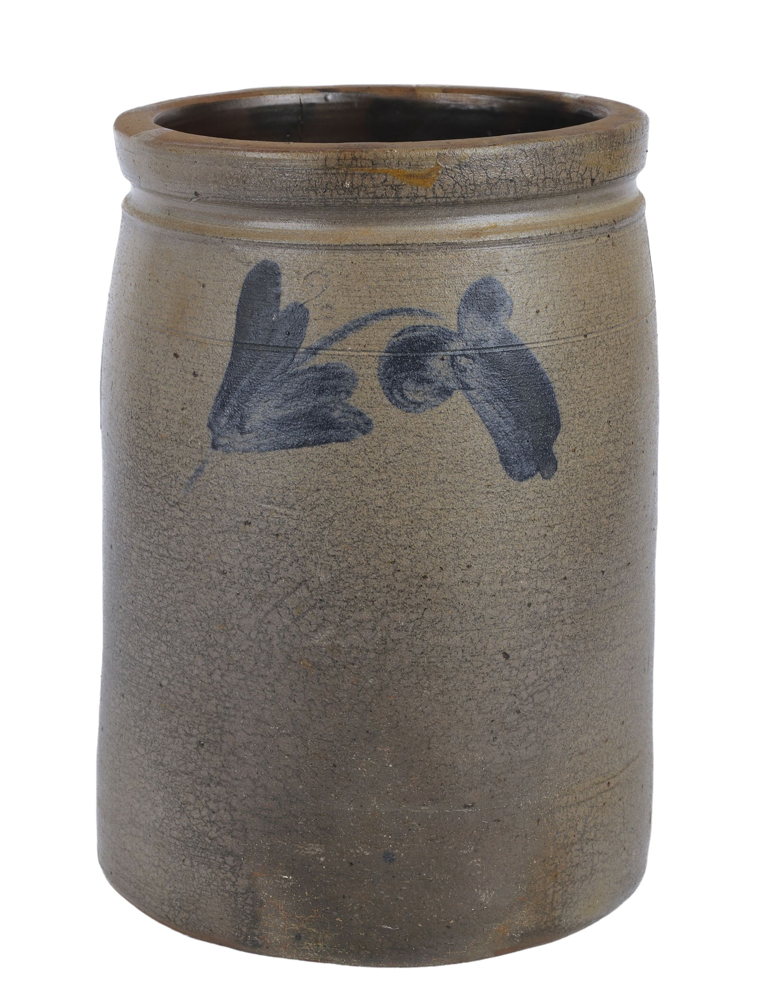Blue Decorated Stoneware Jar (1 of 2)