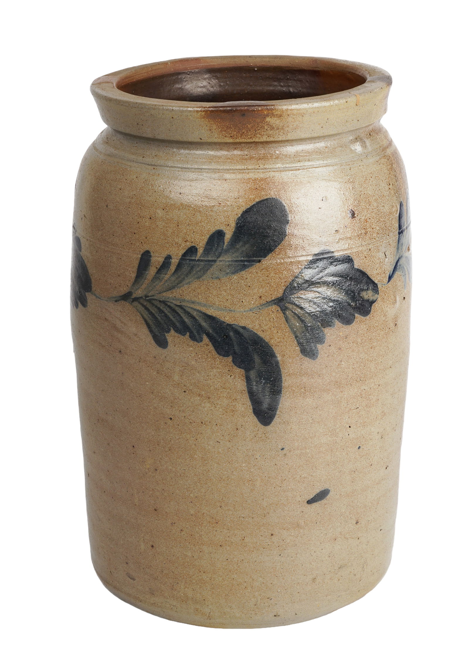 Blue Decorated Stoneware Jar (1 of 2)