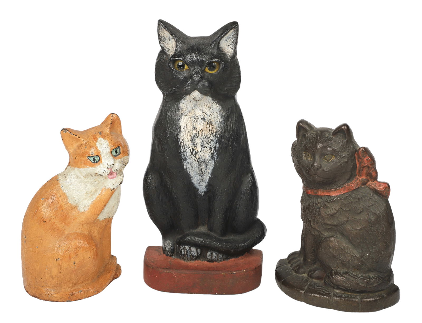 (3) Cast Iron Cat Doorstops (1 of 2)