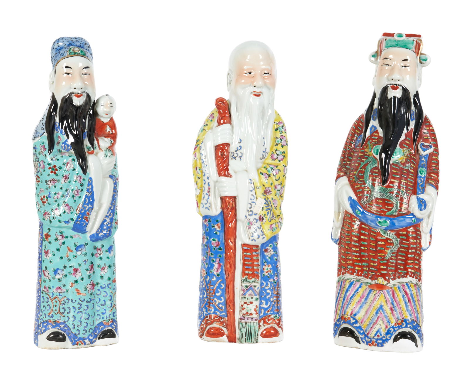 (3) Chinese Porcelain Elder Figures (1 of 14)