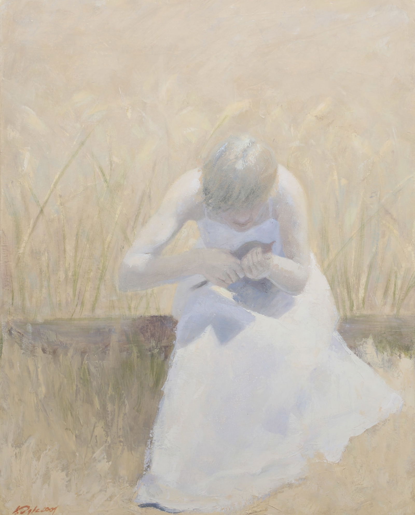 Katrina Ogle "Seated Girl in Landscape" (1 of 4)