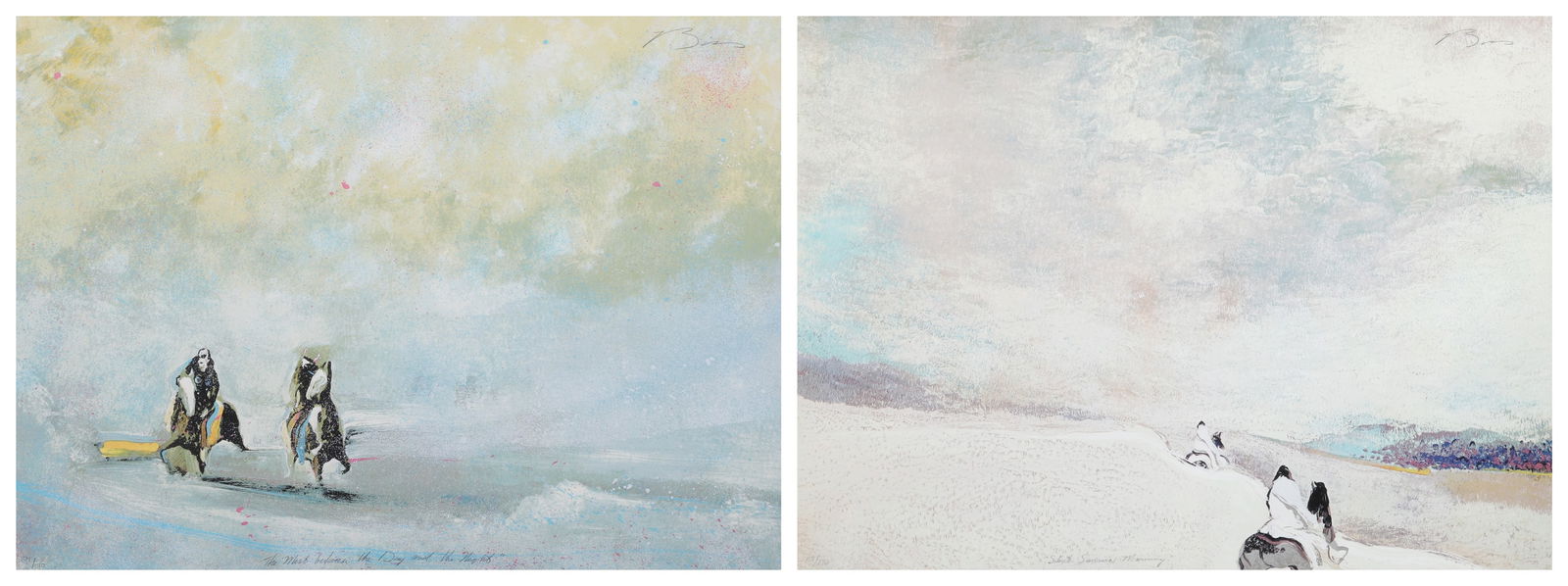 Earl Biss (2) Native American Lithographs (1 of 9)