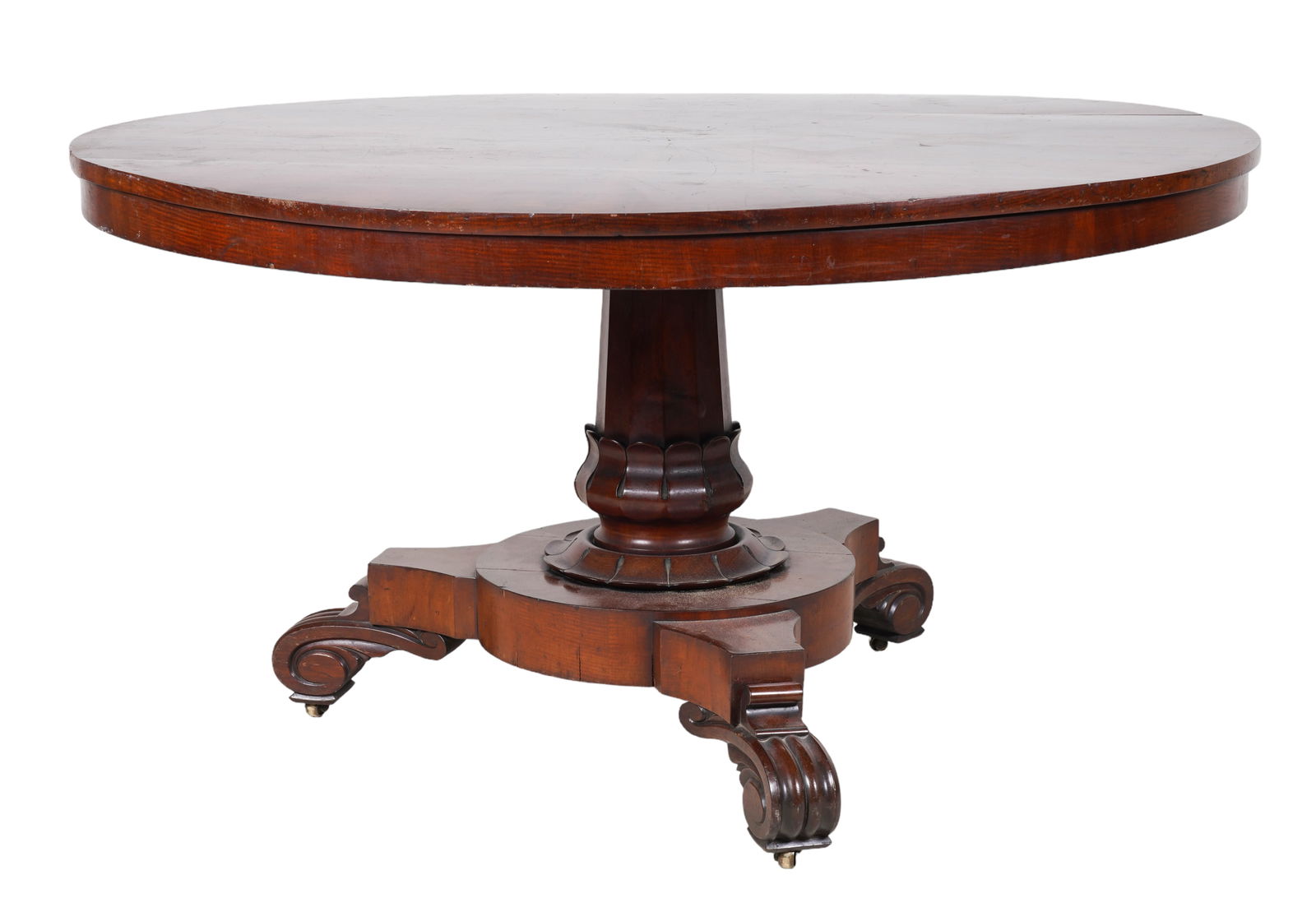 Federal Mahogany Pedestal Tilting Breakfast Table (1 of 15)