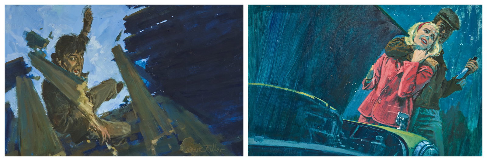 Mark Miller (2) Suspense Pulp Illustrations (1 of 9)