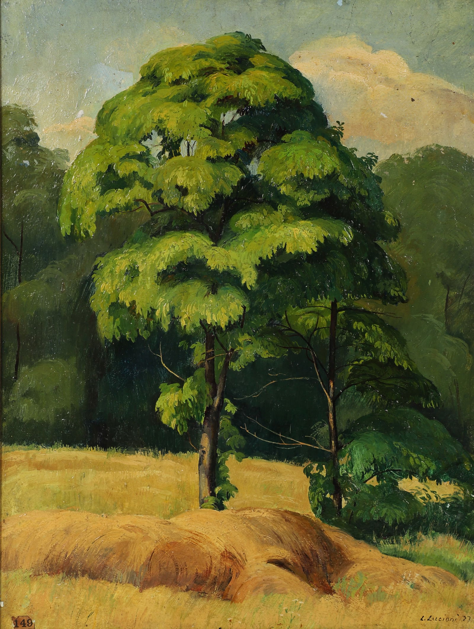 Luigi Lucioni Painting Landscape with Trees (1 of 8)