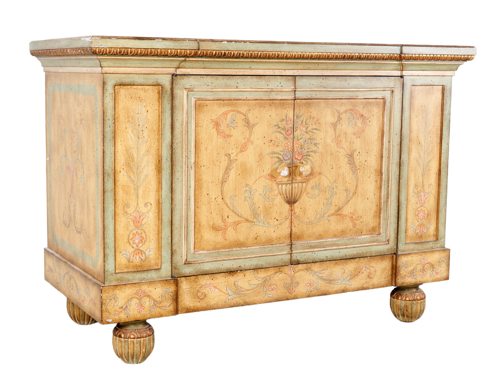 Country French style paint decorated sideboard (1 of 3)