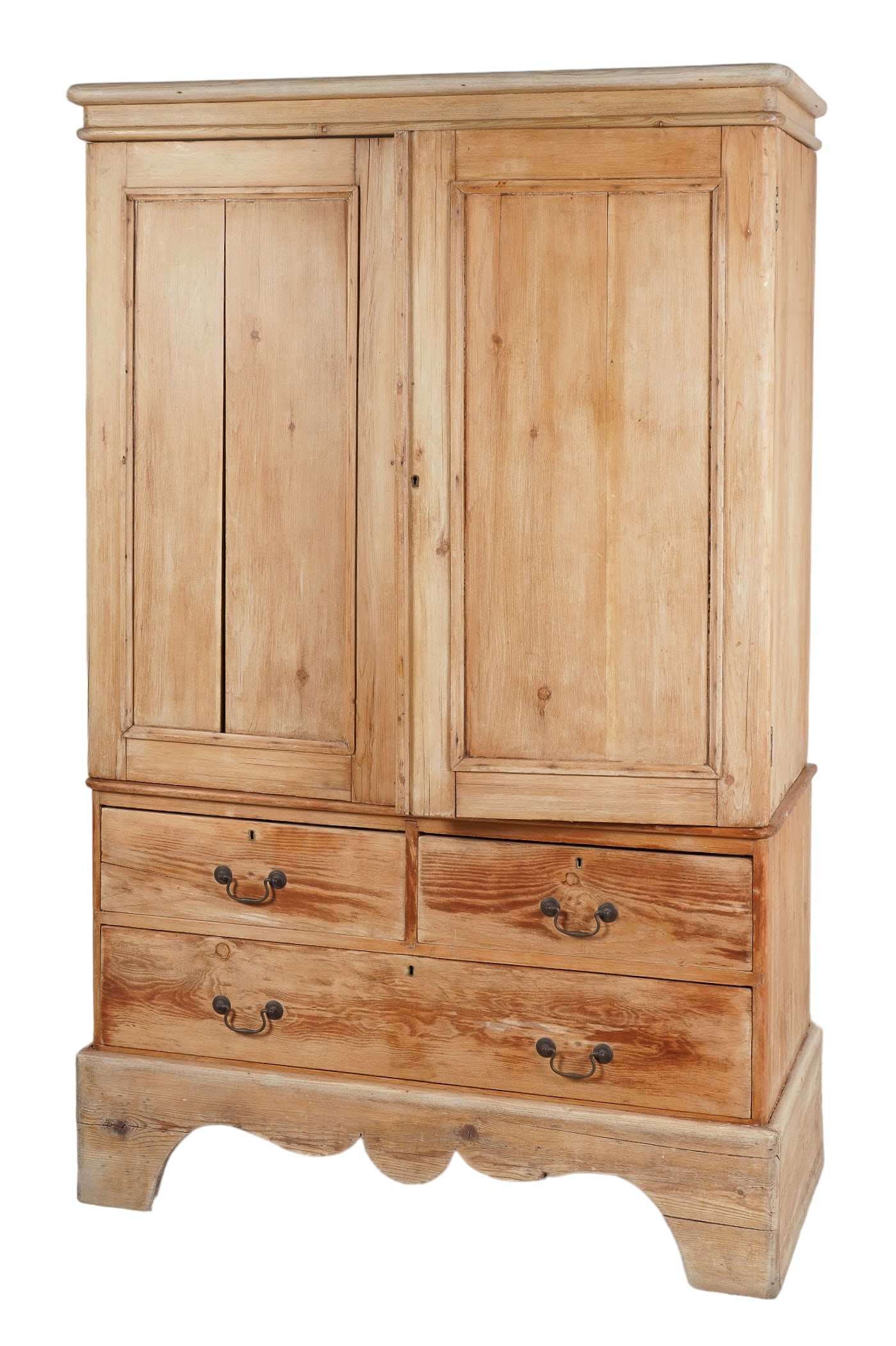 2-pc washed pine linen press (1 of 3)