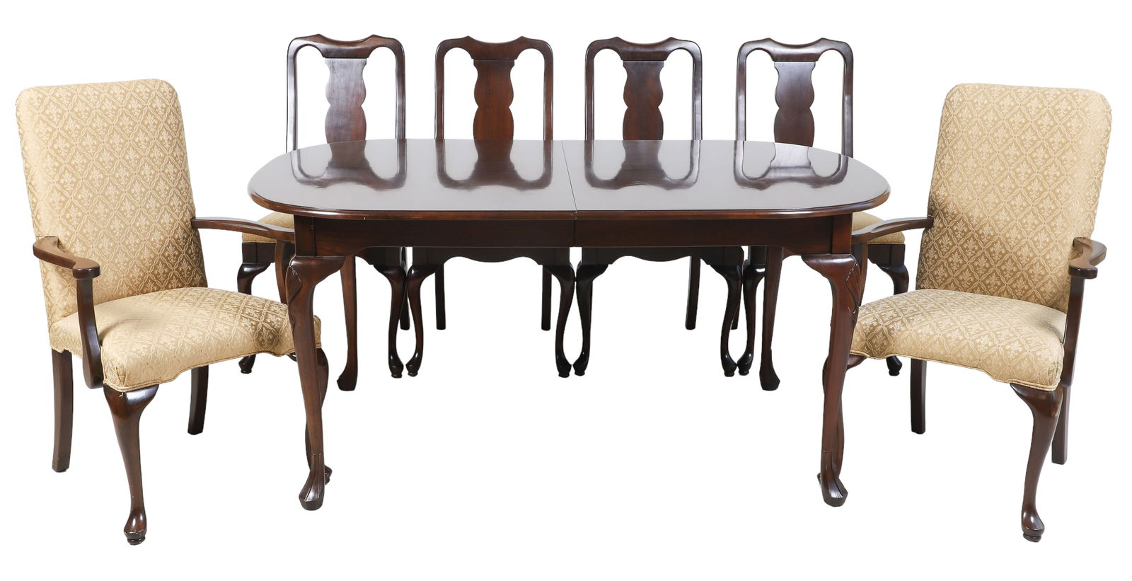 (7) pc Queen Anne style cherry dining set (1 of 6)