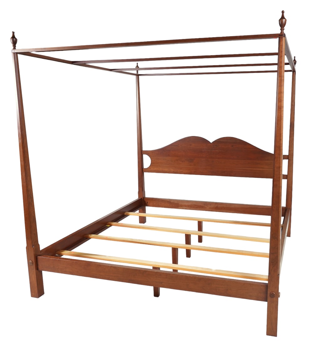 Sheraton Style Cherry King Size 4poster Bed Auction
