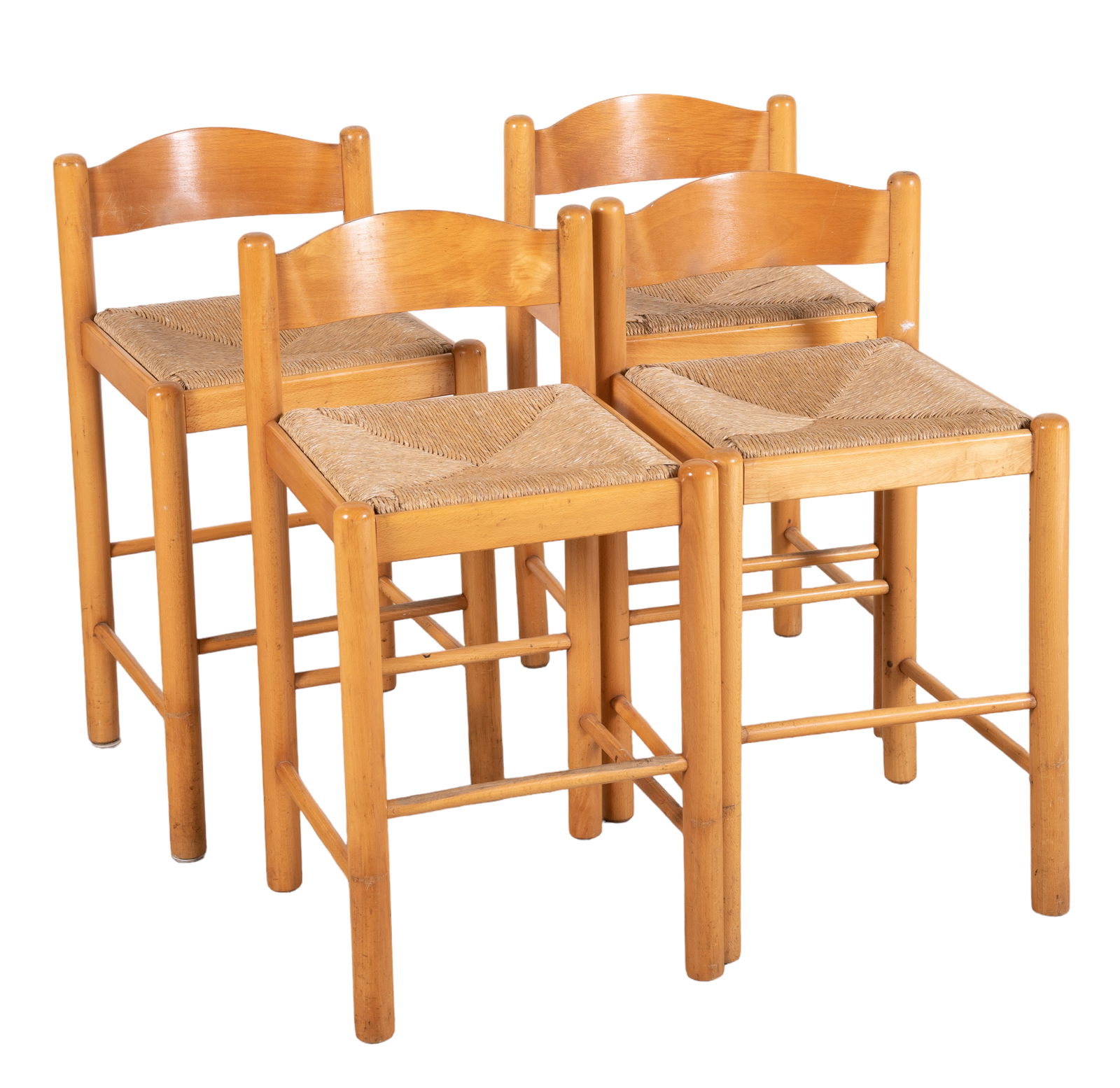 (4) Country French style rush seat barstools (1 of 3)