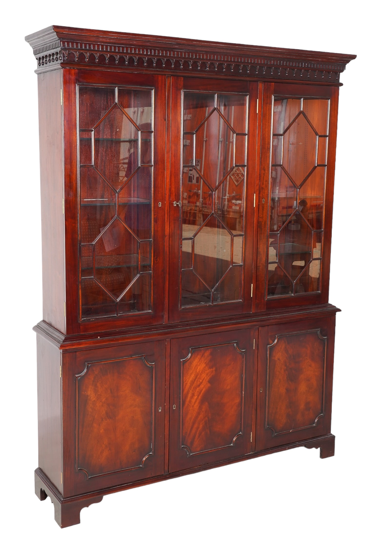 2-pc Mahogany breakfront (1 of 3)