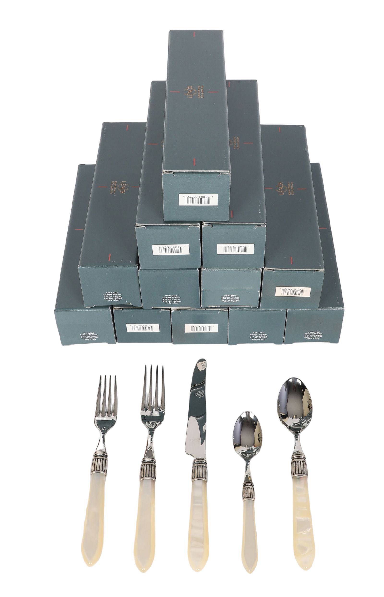 (60) Pcs Lenox 'Perlage' Stainless Flatware (1 of 1)