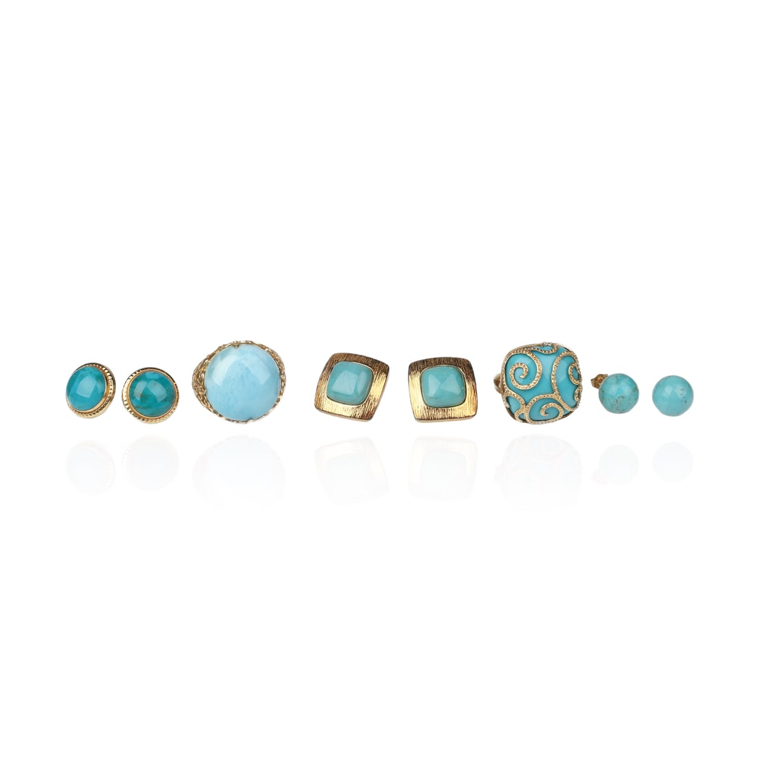 (5) Turquoise and Larimar Rings and Earrings (1 of 10)